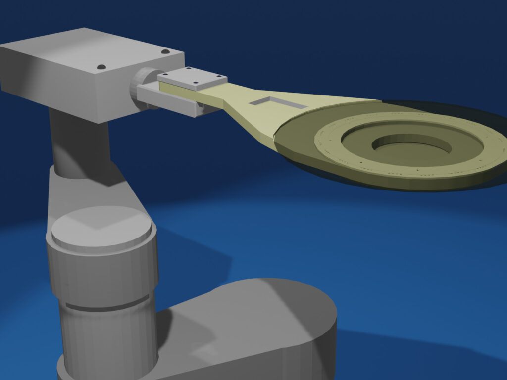 Transfer End Effector / Handling Arm for Wafer Prober Equipment (Suction and Bernoulli Integrated Type)|Ceramics Design Lab