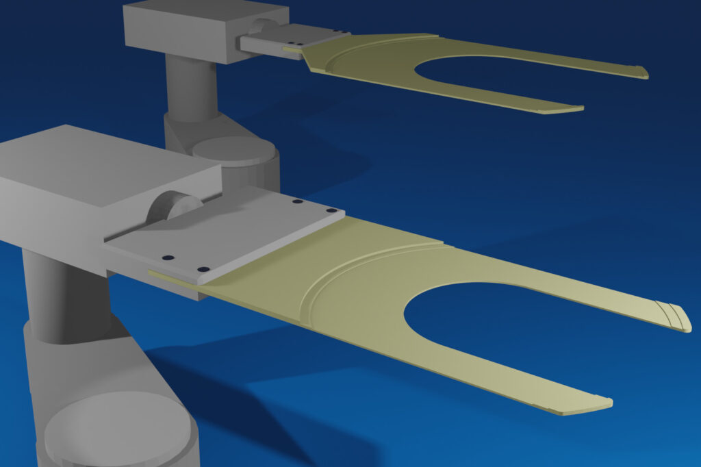Tray-type End Effector / Handling Arm for 8-inch wafer transfer (UniZac-Obon®)|Ceramics Design Lab