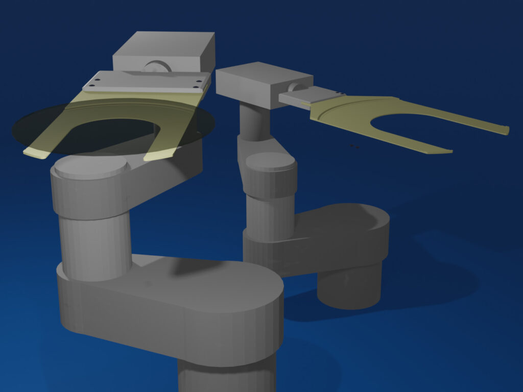 Tray-type End Effector / Handling Arm for 8-inch wafer transfer (UniZac-Obon®)|Ceramics Design Lab