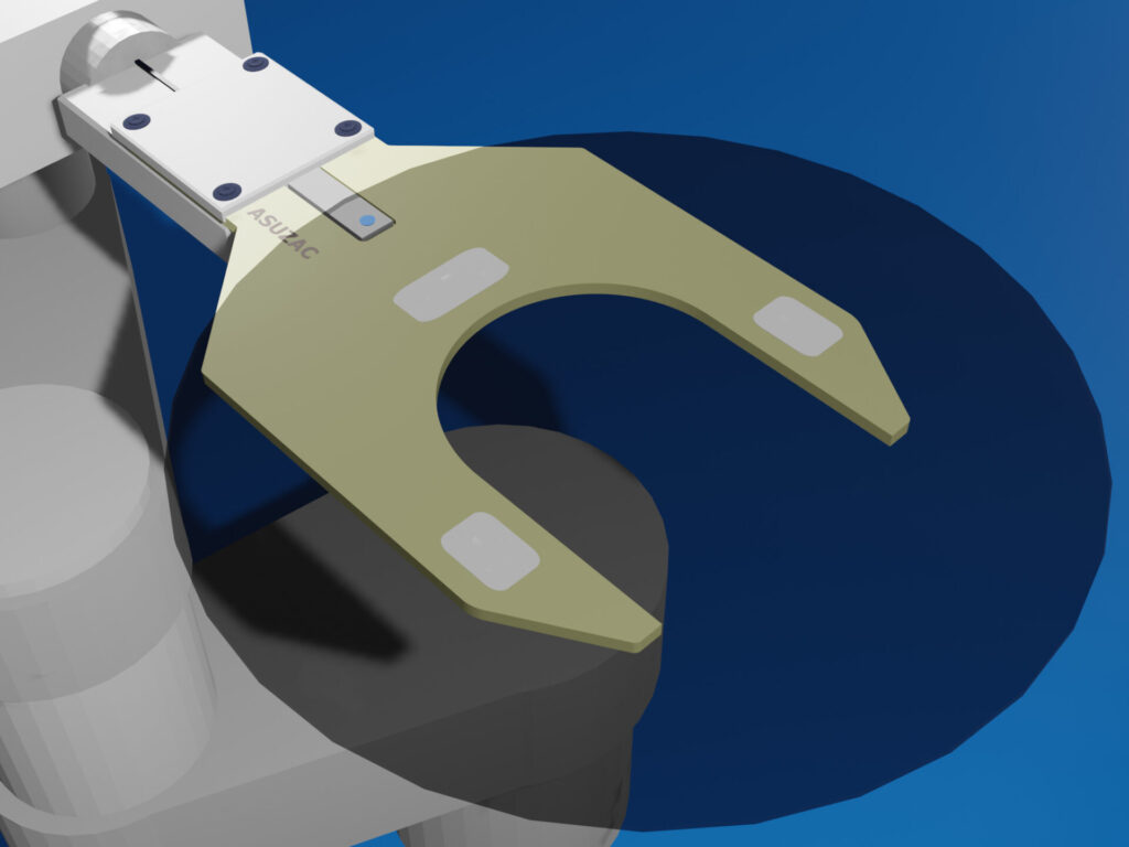 Porous embedded transfer End Effector  / Handling Arm for 8-inch wafer suction with sensor groove (UniZac-Pair）|Ceramics Design Lab